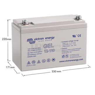 Victron Gel 12 Voltios 110 Amperios | Energy Gel Deep Cycle BAT412101104